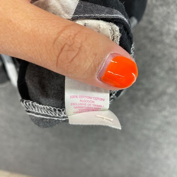 Victoria's Secret Dress Women PS Petite Small Black Plaid V-Neck Sheath Short - Picture 6 of 9